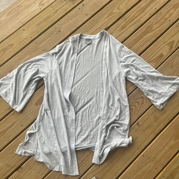 ** Alex T Linen T Shirt Cardigan Small heathered gray - Picture 1 of 10